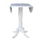 International Concepts Round 42, Round dual drop Leaf Pedestal Table, 41.5  inH, White, 42 W, 42 L, 41.5 in H, Wood, White K08-42DPT-6B-2 - alternate 5
